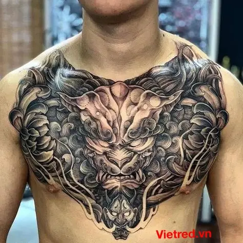 Trọn Bộ Hình Xăm Nhật Cổ Châu Á Ở Ngực Full Kín Ngực Đẹp Xu Hướng 2023