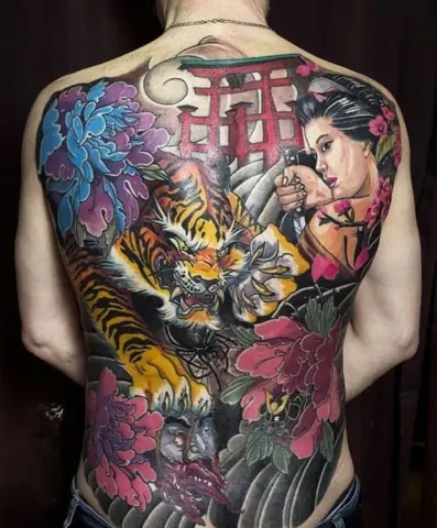 Hình Xăm Nhật Cổ Hoa Mẫu Đơn