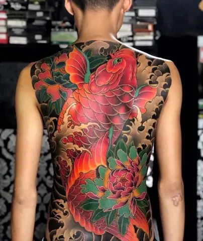 Hình Xăm Nhật Cổ Hoa Mẫu Đơn