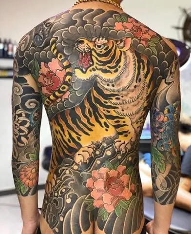 Hình Xăm Nhật Cổ Hoa Mẫu Đơn