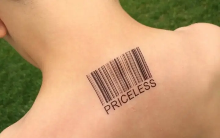 Hình Xăm Mã Vạch – Tattoo Barcode Mini