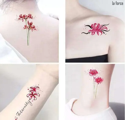 Hình Xăm Cặp Đôi Với Hoa Bỉ Ngạn