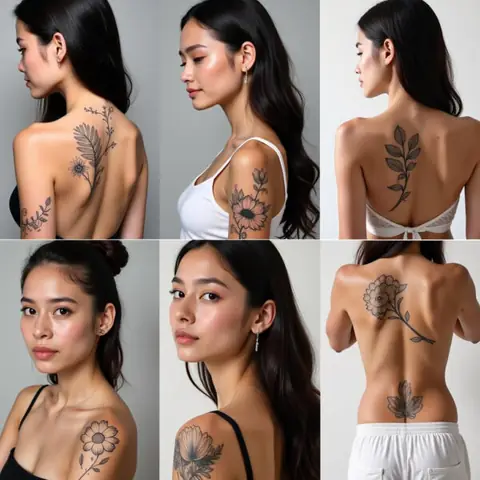 Người Trẻ Với Hình Xăm Nửa Lưng Đi Nét Hình Hoa Văn Phức Tạp Thể Hiện Xu Hướng Nghệ Thuật Xăm Mình