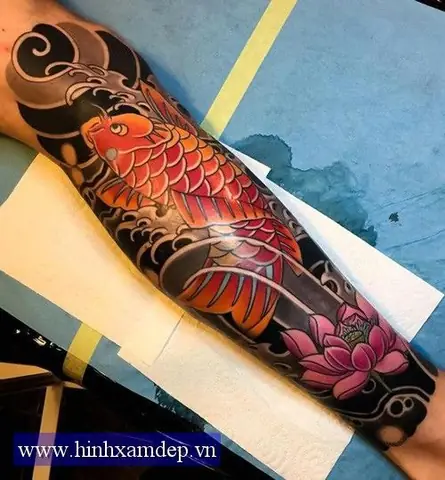 Hình Ảnh Cho Hình Xăm Cá Chép Mặt Quỷ Nửa Lưng: