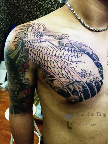 Hình Ảnh Cho Hình Xăm Cá Chép Mặt Quỷ Nửa Lưng: