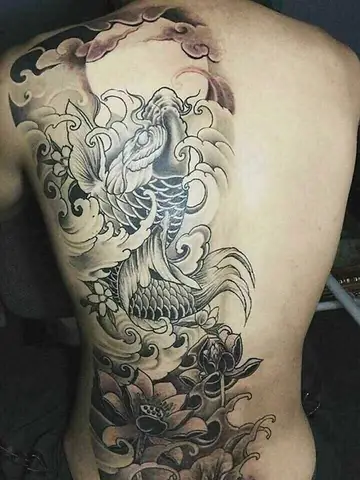 Hình Ảnh Cho Hình Xăm Cá Chép Mặt Quỷ Nửa Lưng: