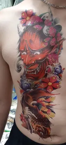 Hình Ảnh Cho Hình Xăm Cá Chép Mặt Quỷ Nửa Lưng: