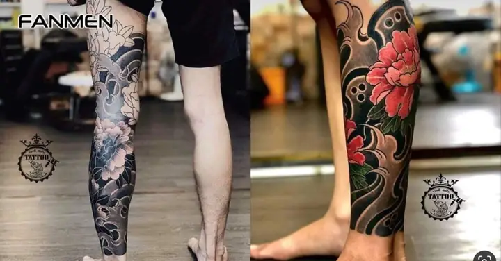 Japanese Leg Tattoo (hình Xăm Phong Cách Nhật Bản)