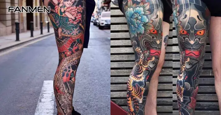 Japanese Leg Tattoo (hình Xăm Phong Cách Nhật Bản)