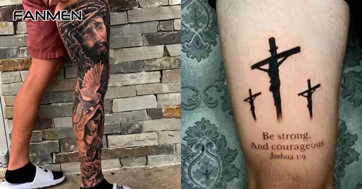 Religious Leg Tattoo (hình Xăm Tôn Giáo)