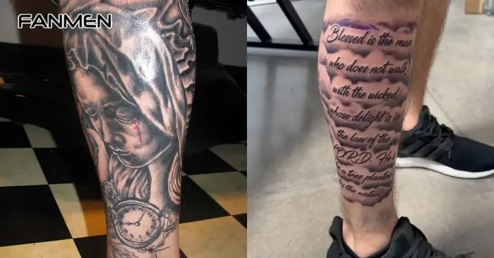 Religious Leg Tattoo (hình Xăm Tôn Giáo)