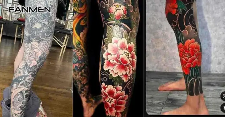 Japanese Leg Tattoo (hình Xăm Phong Cách Nhật Bản)