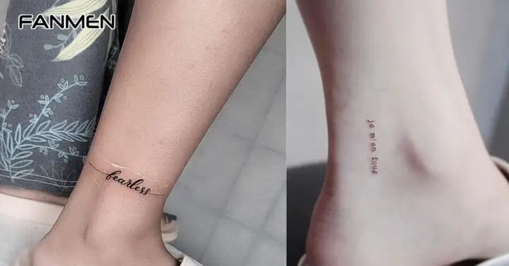 Hình Xăm Chữ Ở Cổ Chân Cho Nam