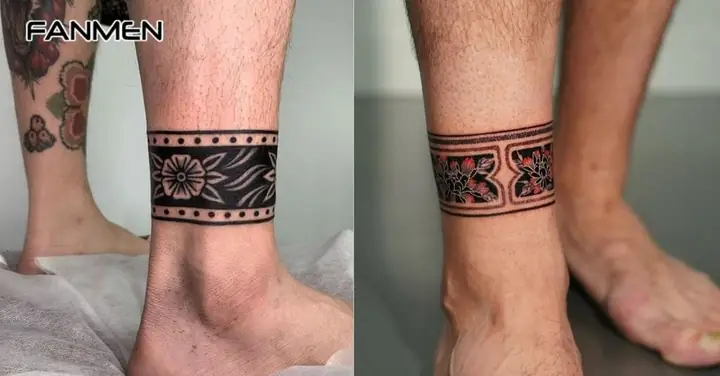 Hình Xăm Vòng Cổ Chân Cho Nam