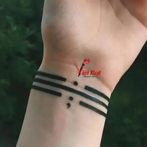 Hình Xăm Cổ Tay Dấu Chấm Phẩy Hình Xăm Cổ Tay Dấu Chấm Phẩy