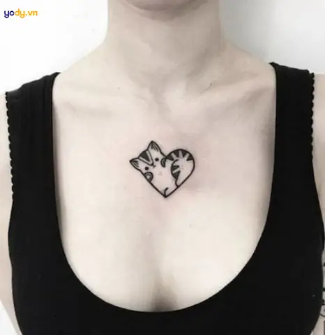 Hình Xăm Ở Ngưc Cho Nữ Mini Kiểu Dễ Thương