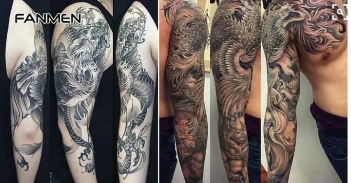 Hình Xăm Phượng Hoàng Lửa Cho Nam Full Tay Hình Xăm Phượng Hoàng Lửa Cho Nam Full Tay