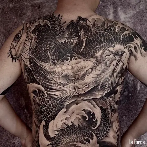 11. Mẫu Xăm Rồng Phượng