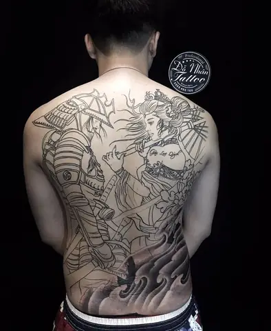 Tìm Hiểu Nghệ Thuật Kết Hợp Hình Xăm Geisha Samurai Độc Đáo Và Tinh Tế Tìm Hiểu Nghệ Thuật Kết Hợp Hình Xăm Geisha Samurai Độc Đáo Và Tinh Tế
