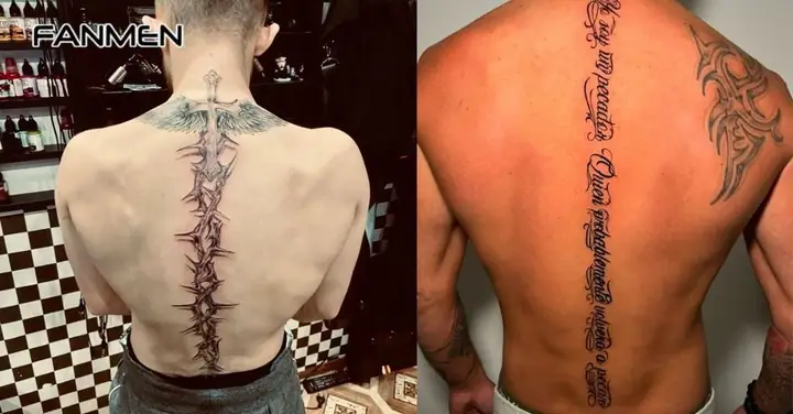 Hình Xăm Ở Lưng Cho Nam Dọc Cột Sống