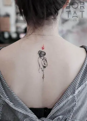 Hình Ảnh Cho Hình Xăm Mini Sau Lưng Nữ: