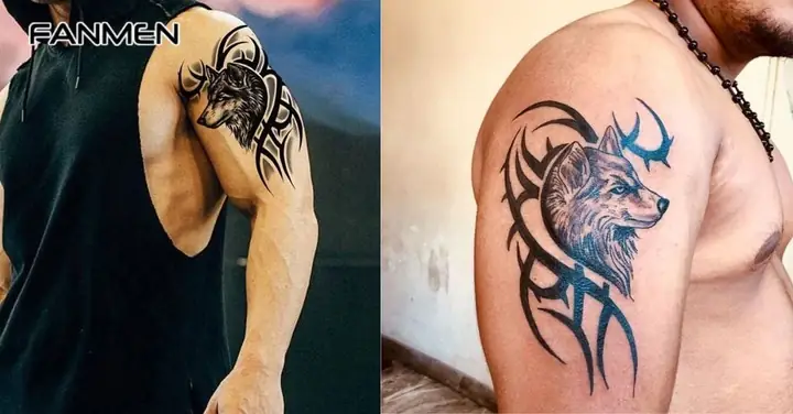 Hình Xăm Sói Tribal