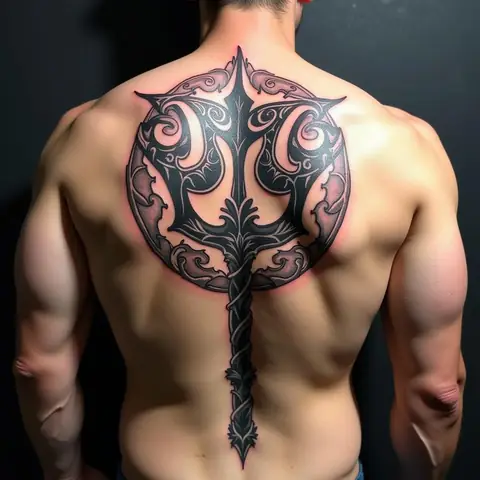 Ý Nghĩa Sâu Sắc Của Hình Xăm Thần Biển Poseidon Full Lưng