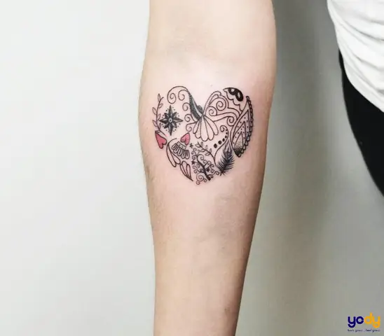 Mẫu Hình Xăm Trái Tim Cho Nam Cực Mạnh Mẽ Phong Độ