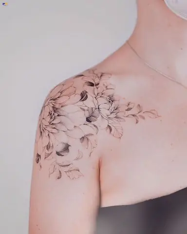 Hình Xăm Hoa Ở Vai Nữ Đẹp Mê Hồn