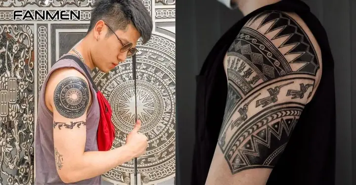 Hình Xăm Trống Đồng Việt Nam Ở Bắp Tay