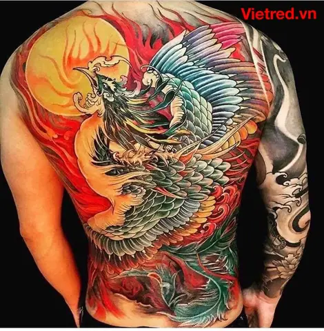Hình Xăm Phượng Hoàng (phụng) Linh Vật Bất Tử