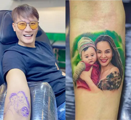 Nam Sao Việt Xăm Hình Vợ Con Lên Tay Để Giữ Mình Khỏi "cám Dỗ"