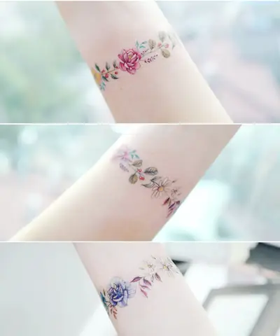 Hình Xăm Vòng Tay Hoa