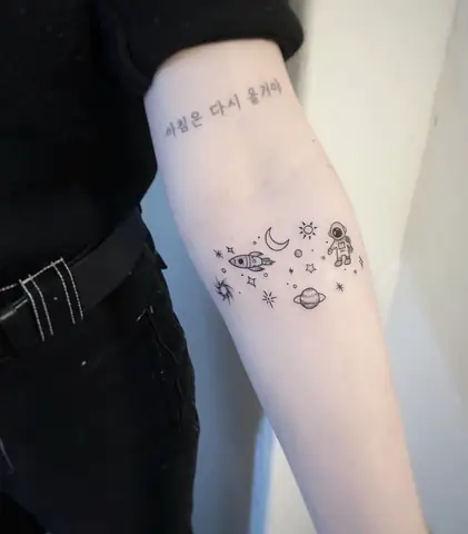 Hình Xăm Vũ Trụ Galaxy Hình Xăm Vũ Trụ Galaxy