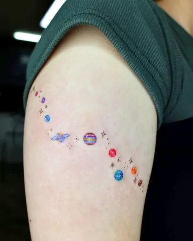 Hình Xăm Vũ Trụ Galaxy Hình Xăm Vũ Trụ Galaxy
