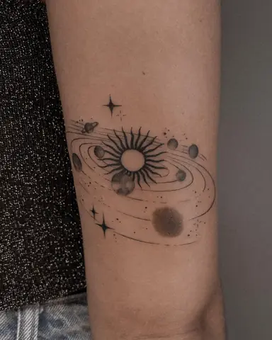 Hình Xăm Vũ Trụ Galaxy Hình Xăm Vũ Trụ Galaxy