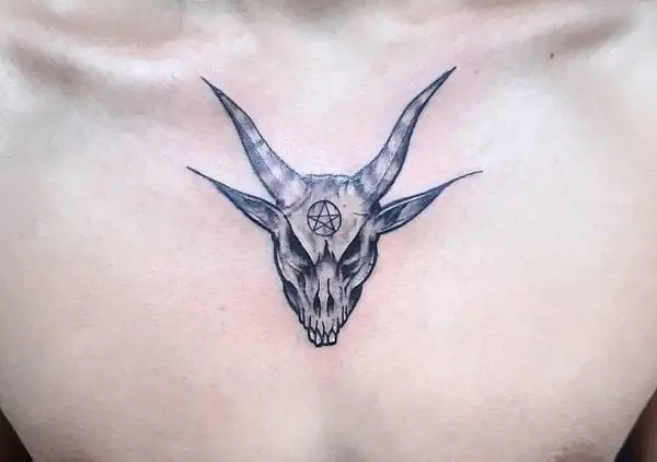 46. Hình Xăm Mặt Quỷ Satan