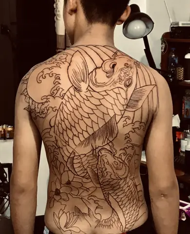Hình Ảnh Cho Khung Hình Xăm Kỳ Lân Kín Lưng: