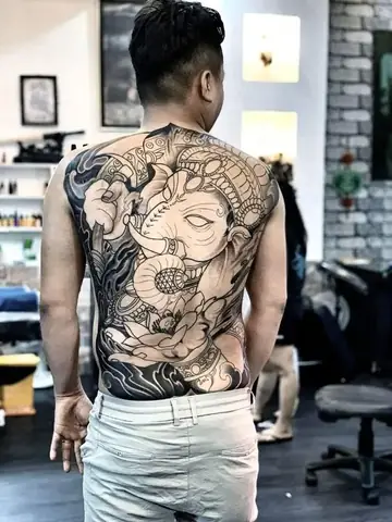 Hình Ảnh Cho Khung Hình Xăm Kỳ Lân Kín Lưng: