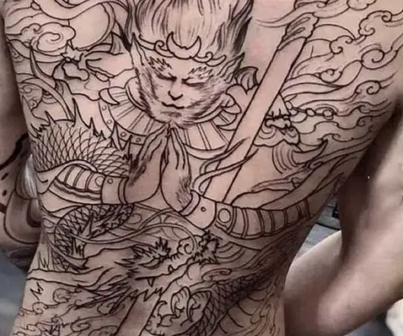 Hình Ảnh Cho Khung Hình Xăm Kỳ Lân Kín Lưng: