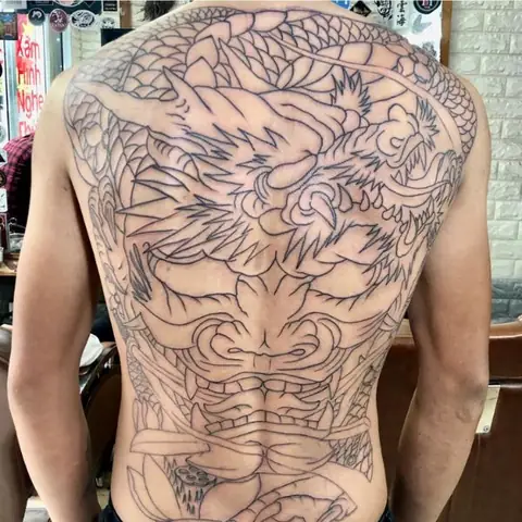 Hình Ảnh Cho Khung Hình Xăm Kỳ Lân Kín Lưng: