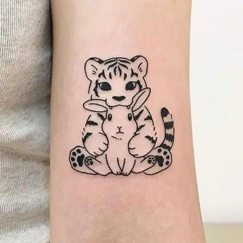 Hình Xăm Hổ Cute