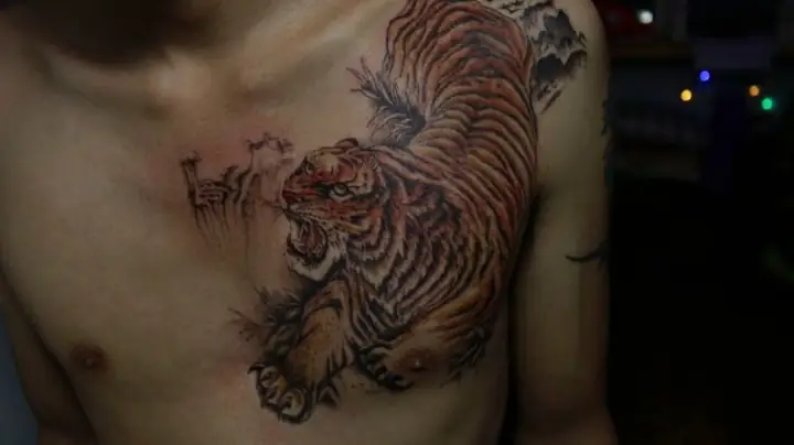 Hình Xăm Hổ Xuống Núi