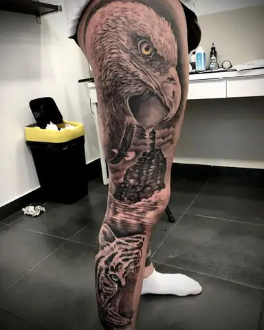 Tattoo Hổ Và Đại Bàng