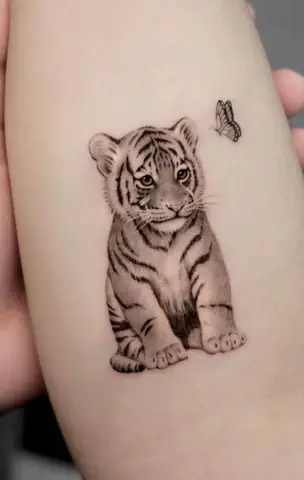 Hình Xăm Hổ Cute