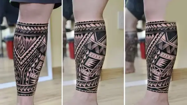 Hình Xăm Maori Hoa Văn Ở Chân