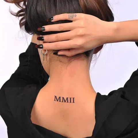 Hình Xăm Chữ Số Ở Cổ