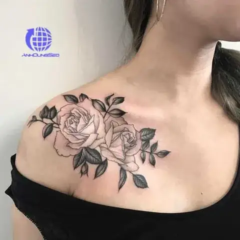 Hình Xăm Hoa Hồng Ở Vai Đẹp Nhất Hình Xăm Hoa Hồng Ở Vai Đẹp Nhất