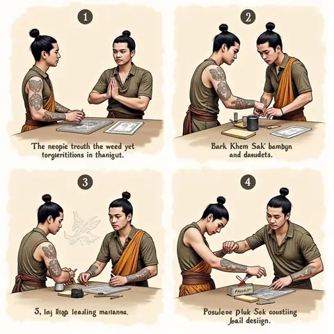 Quy Trình Xăm Hình Bùa Thái May Mắn Truyền Thống: Nghi Lễ Và Sự Tôn Kính