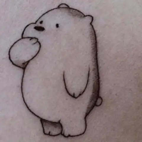 Hình Xăm Con Gấu Mini